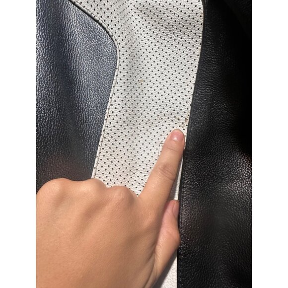 Cortech Impulse Motorcycle Jacket Men 2XL Leather Black Metallic Reflective Pads - Picture 14 of 16